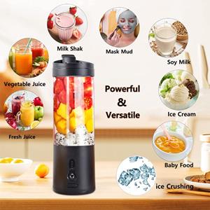 MTMA Draagbare blender Mini elektrische fruitpers Mixer USB oplaadbare Smoothie Sinaasappel verse sap blender Draagbare blender zwart