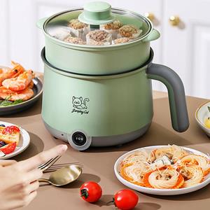 Hobbies mall Elektrische Pot Cooker 1.8L Ramen, Noedels voor Noedels, Eieren gray green