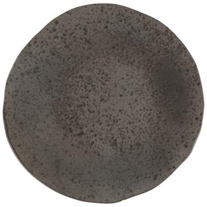 Porland Plat bord Ironstone; 28.5x2.35 cm (ØxH); donkerbruin/zwart; rond; 6 stuk / verpakking
