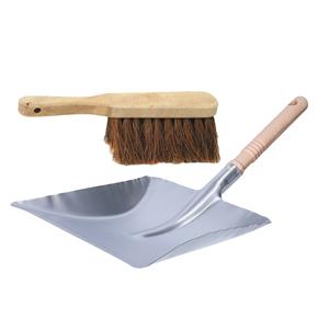 BETRA Handveger van cm - met metalen stofblik 20 x cm - Stoffer en blik set -