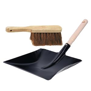 BETRA Handveger van cm - met metalen stofblik 20 x cm - Stoffer en blik set -