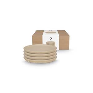 Vtwonen  Gebaksborden - Grijs - Set van 4 - Keramiek - 17cm
