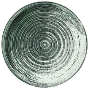 Vega Plat bord met rand Etana; 24x1.1 cm (ØxH); wit/antraciet; rond; 6 stuk / verpakking