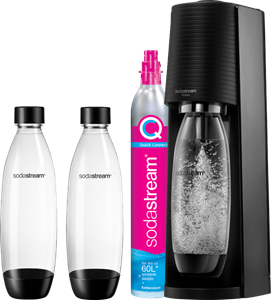 Sodastream TERRA Zwart + Kunststof flessen 1 liter 2-pack