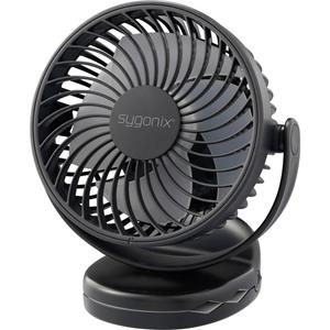 Sygonix Accuventilator 4 W Zwart