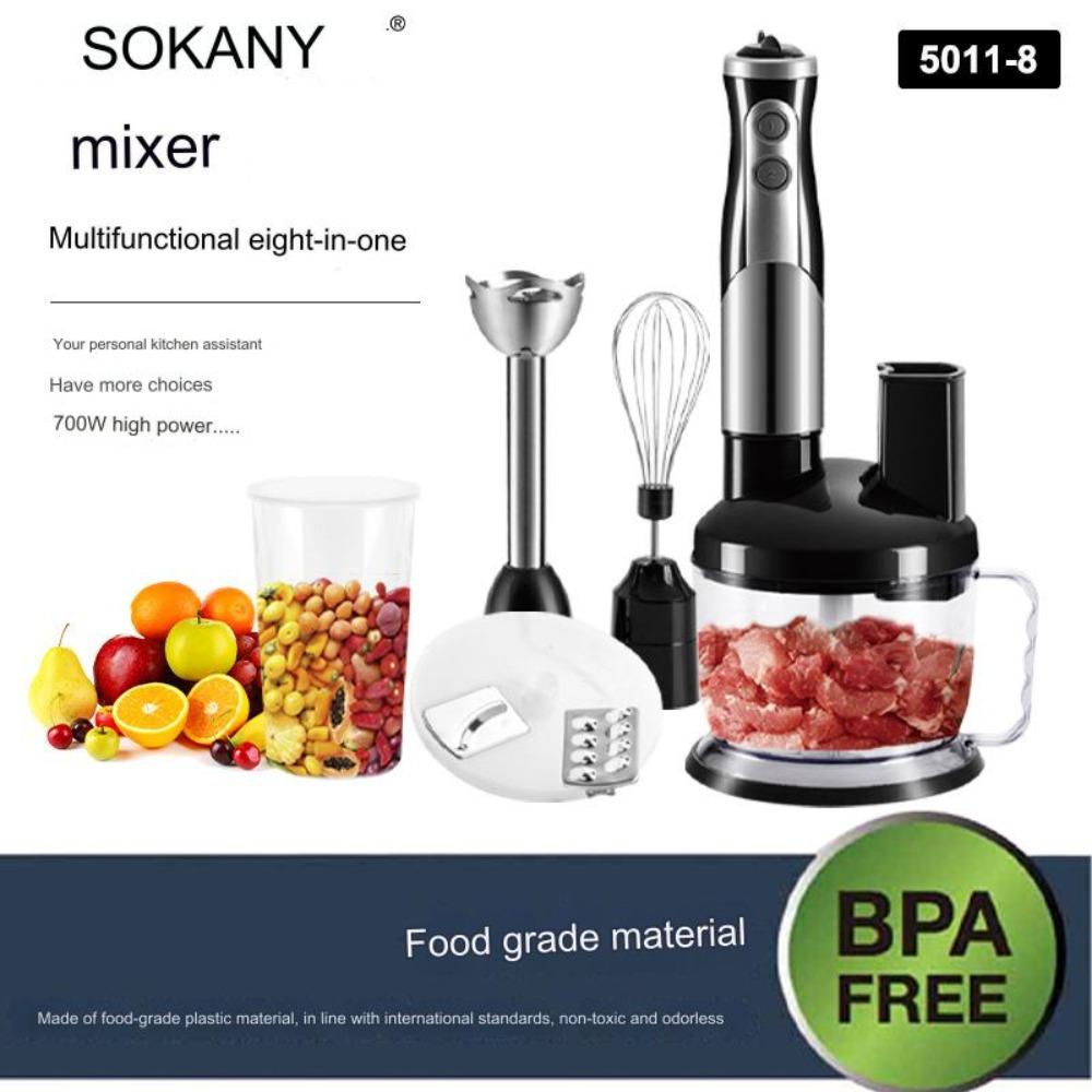 DZL General Home Appliances Mixer, voedingssupplement, versnipperaar, vleesmolen, keuken 8-in-1 combinatieset