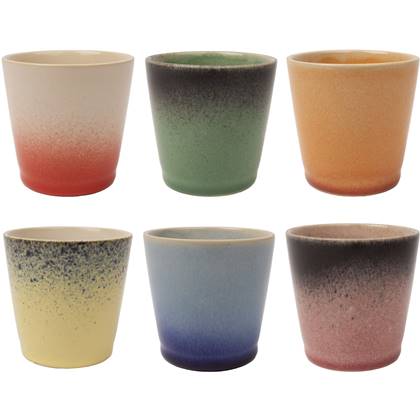 Cookinglife Studio Tavola Koffiekopjes - Senseo Kopjes - Fire - 200 ml - 6 stuks
