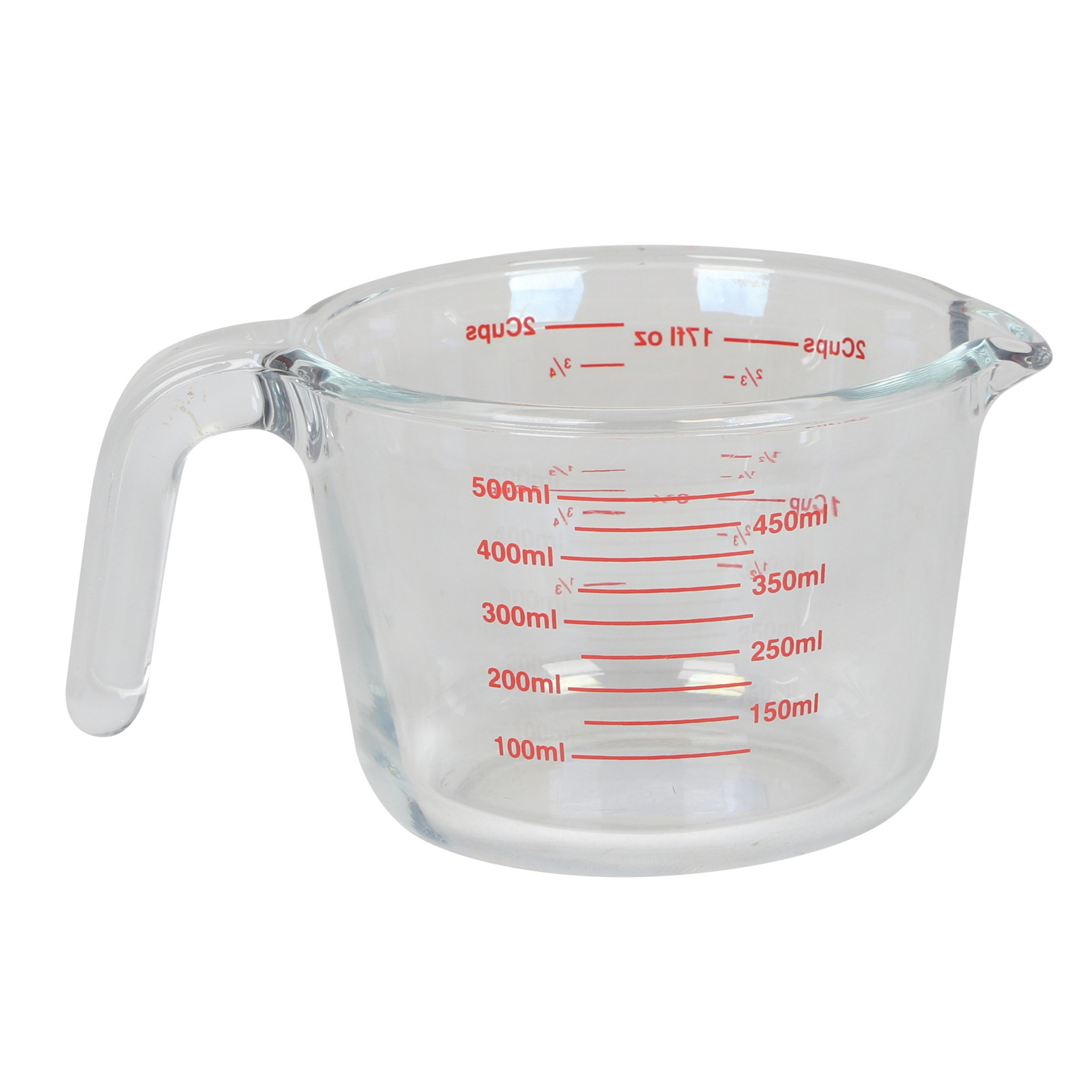 Urban Living Keuken maatbeker/mengbeker - glas - transparant - 500 ml - schenktuit -