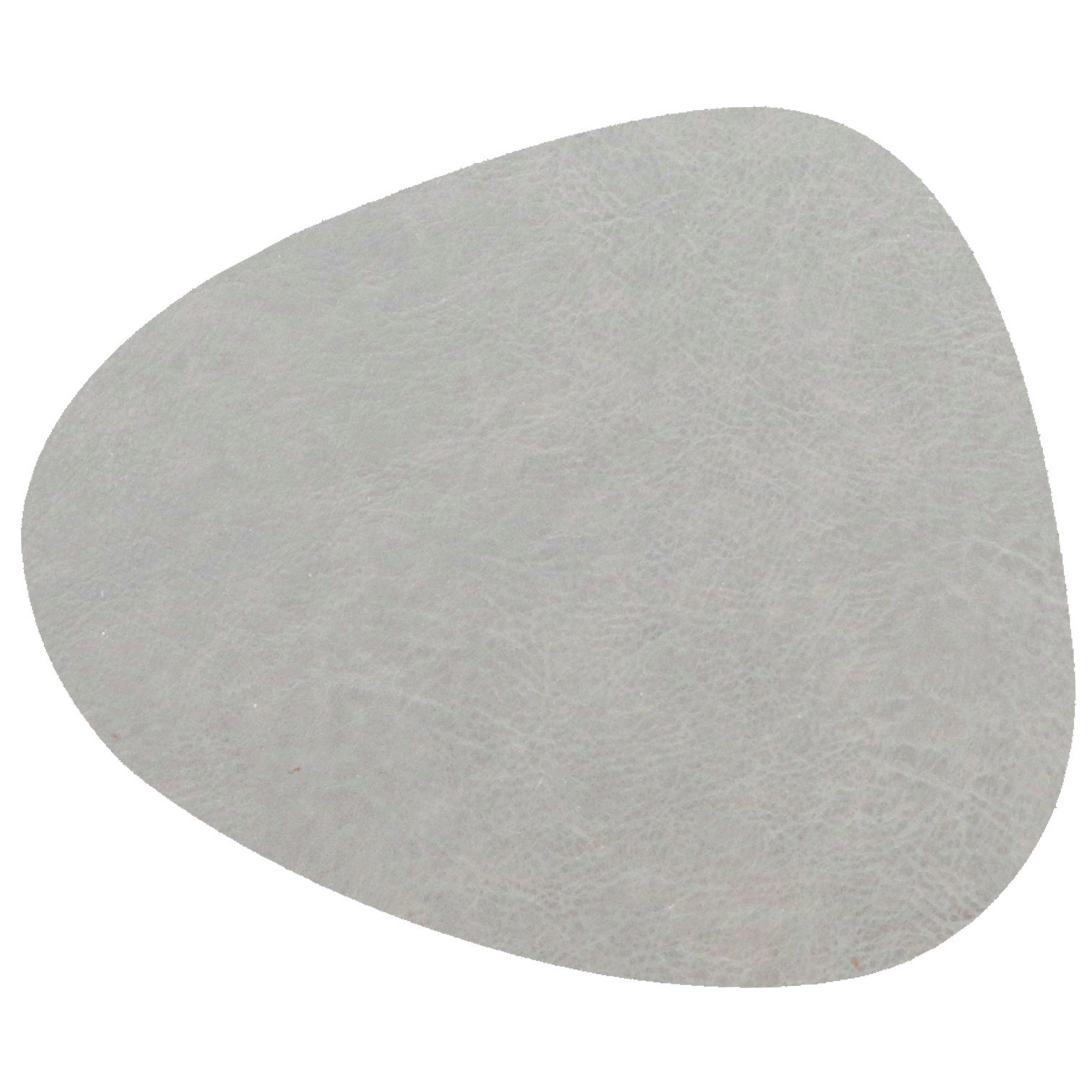 Unique Living placemats Floris lederlook - 1x - x 30 cm - lichtgrijs - PU leather - tafel -