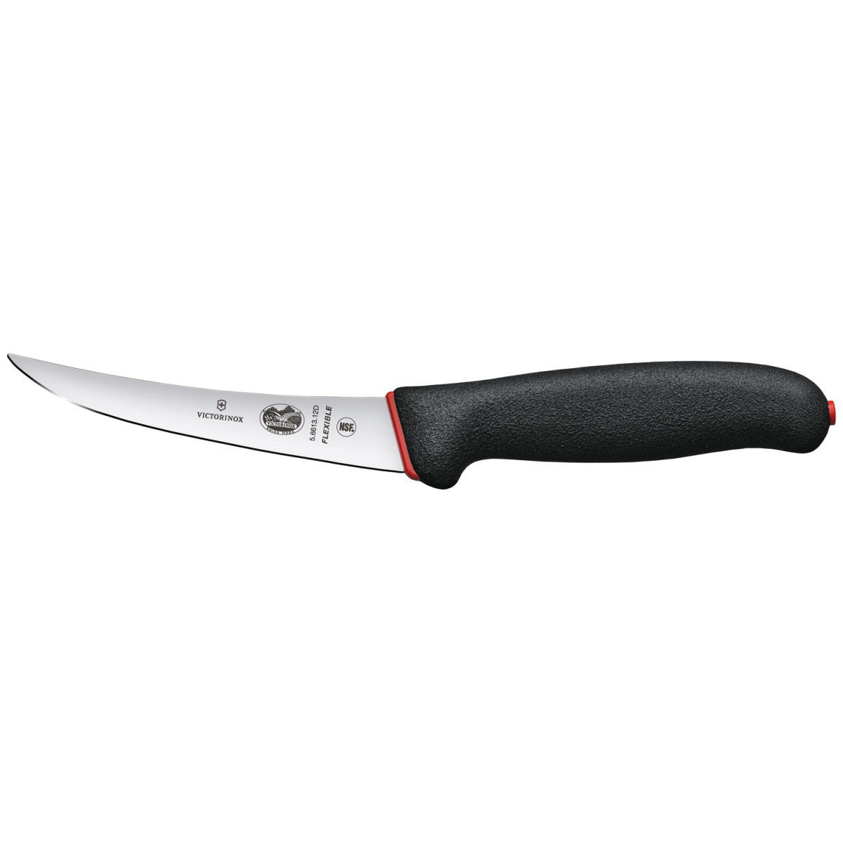 Victorinox Uitbeenmes Fibrox Dual Grip recht smal flex; Lemmetlengte 12 cm, 26.8 cm (L); zilver/zwart/rood