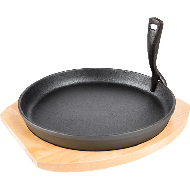 Grill Guru Cast Iron Cooking Plate & Holder XL Bak-/braadpan