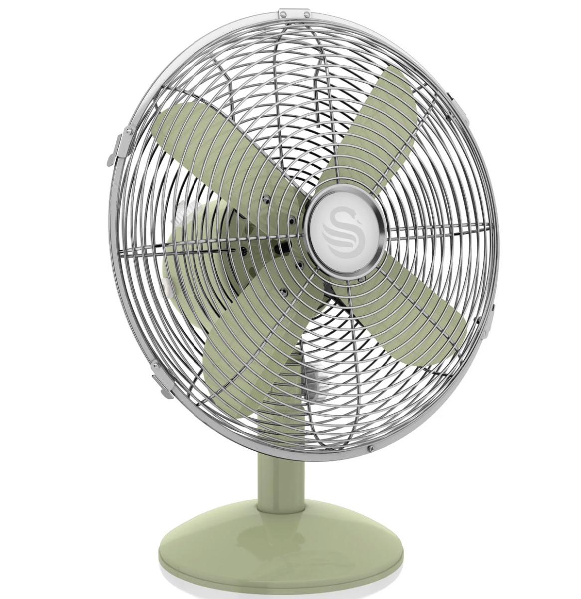 Fiftiesstore Swan - Retro 12 Inch Desk Fan - Green - LAATSTE KANS