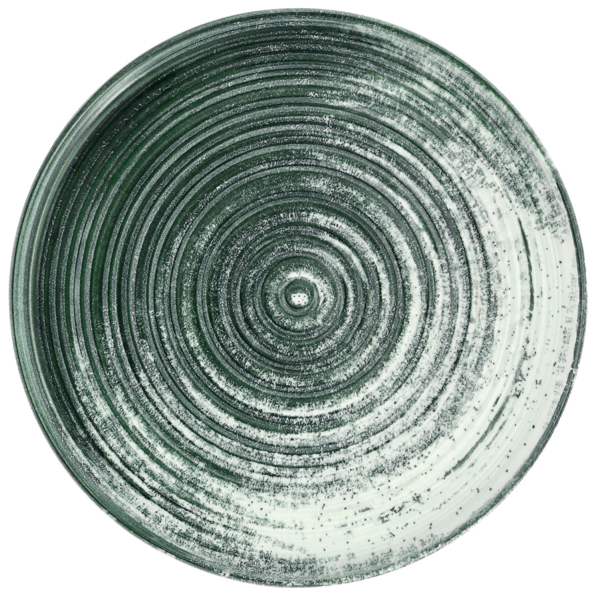 Vega Plat bord met rand Etana; 27x1.4 cm (ØxH); wit/antraciet; rond; 6 stuk / verpakking