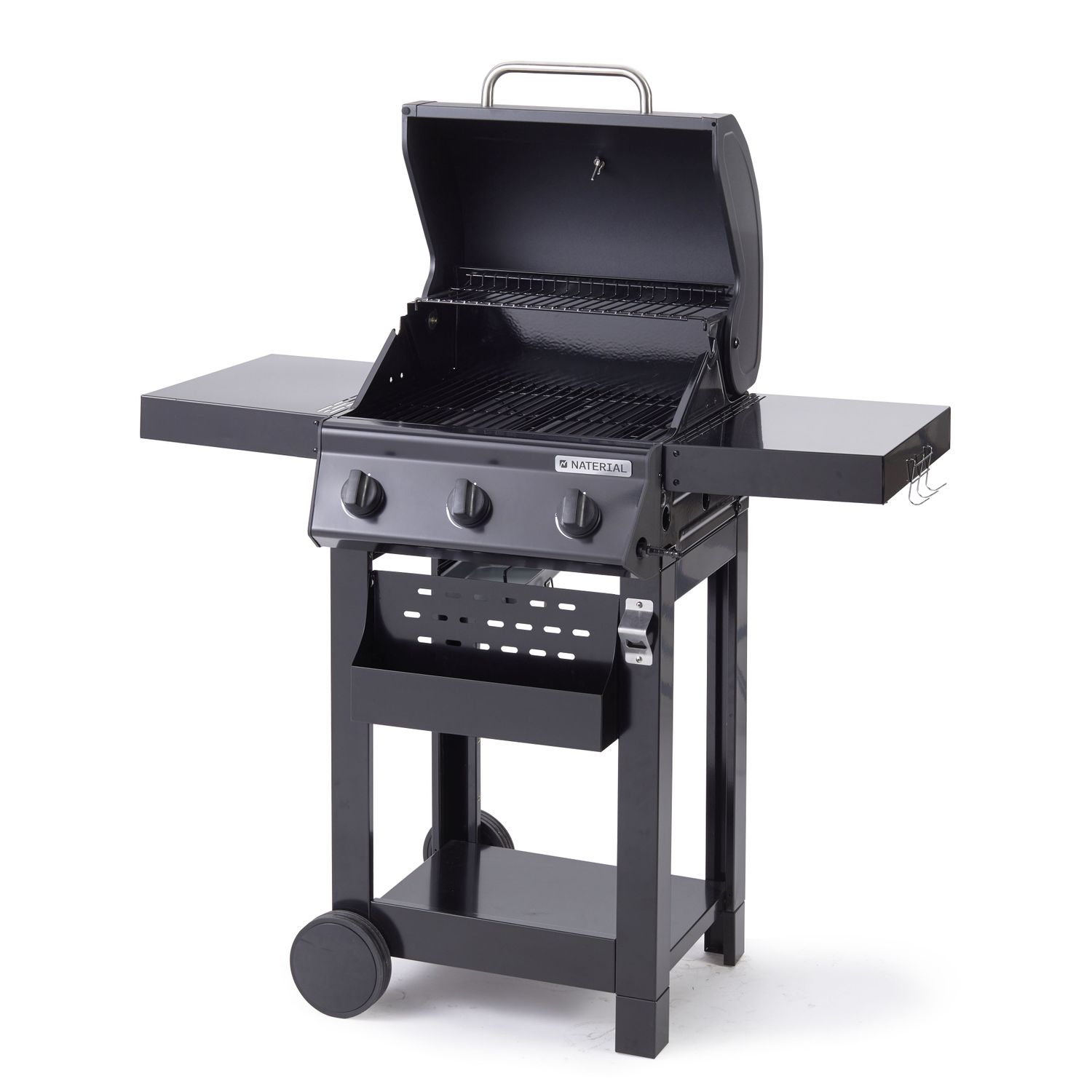 NATERIAL Gasbarbecue Alton Zwart 114x55x114cm