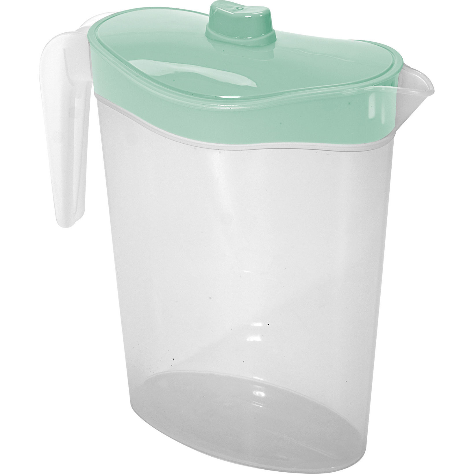 Hega Hogar Waterkan/sapkan met mintgroene deksel - 2,5 liter - kunststof - 11 x 26 cm -