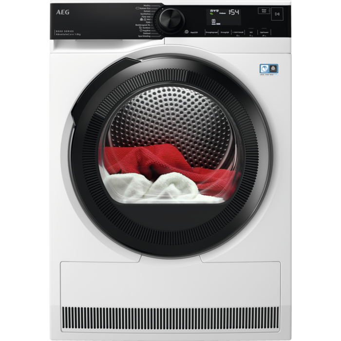 AEG 8000 AbsoluteCare - Warmtepomp Droger 8 kg TR868MA4B