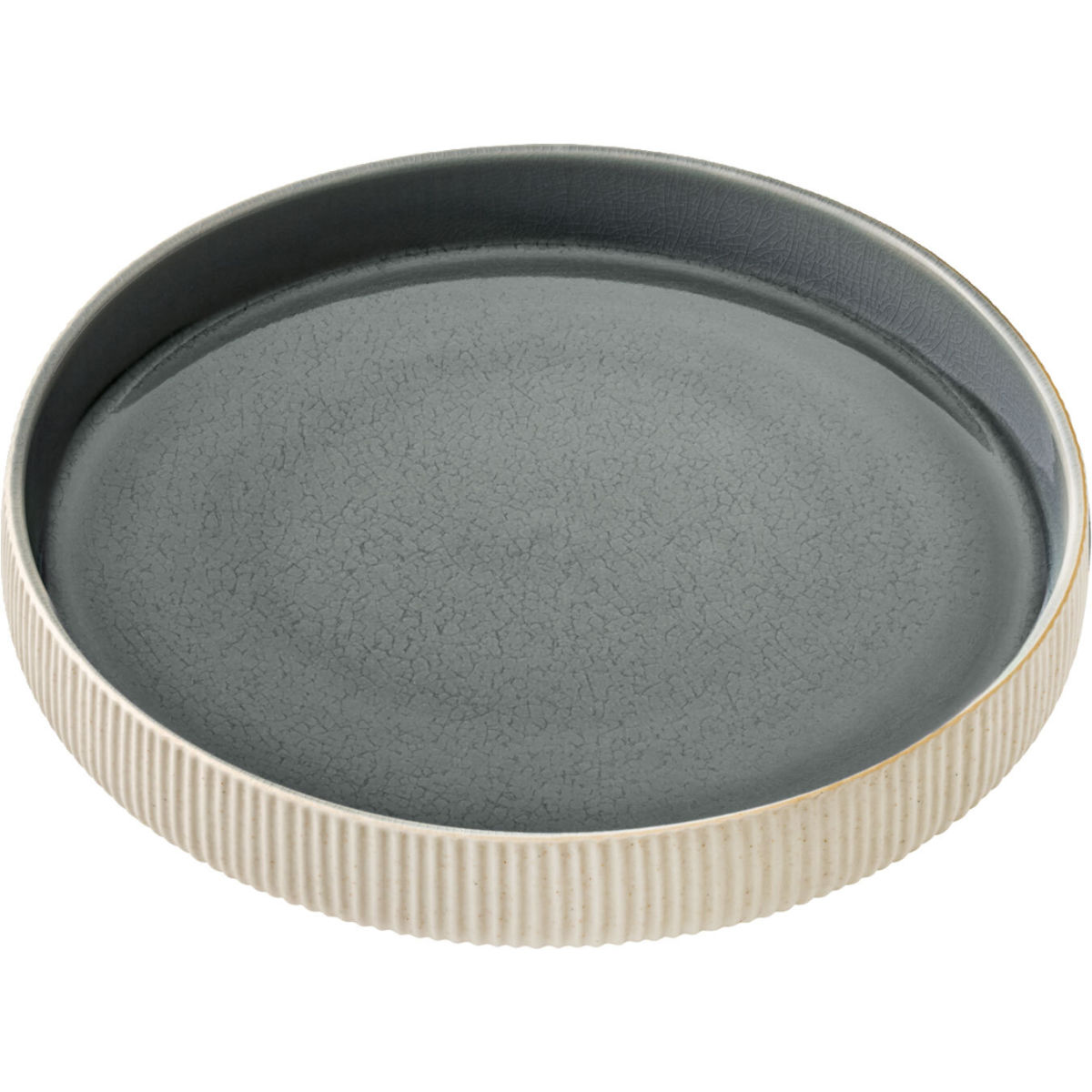Playground Bord diep Nara reliëf met hoge rand; 1300ml, 24x4.2 cm (ØxH); grijs; rond; 6 stuk / verpakking