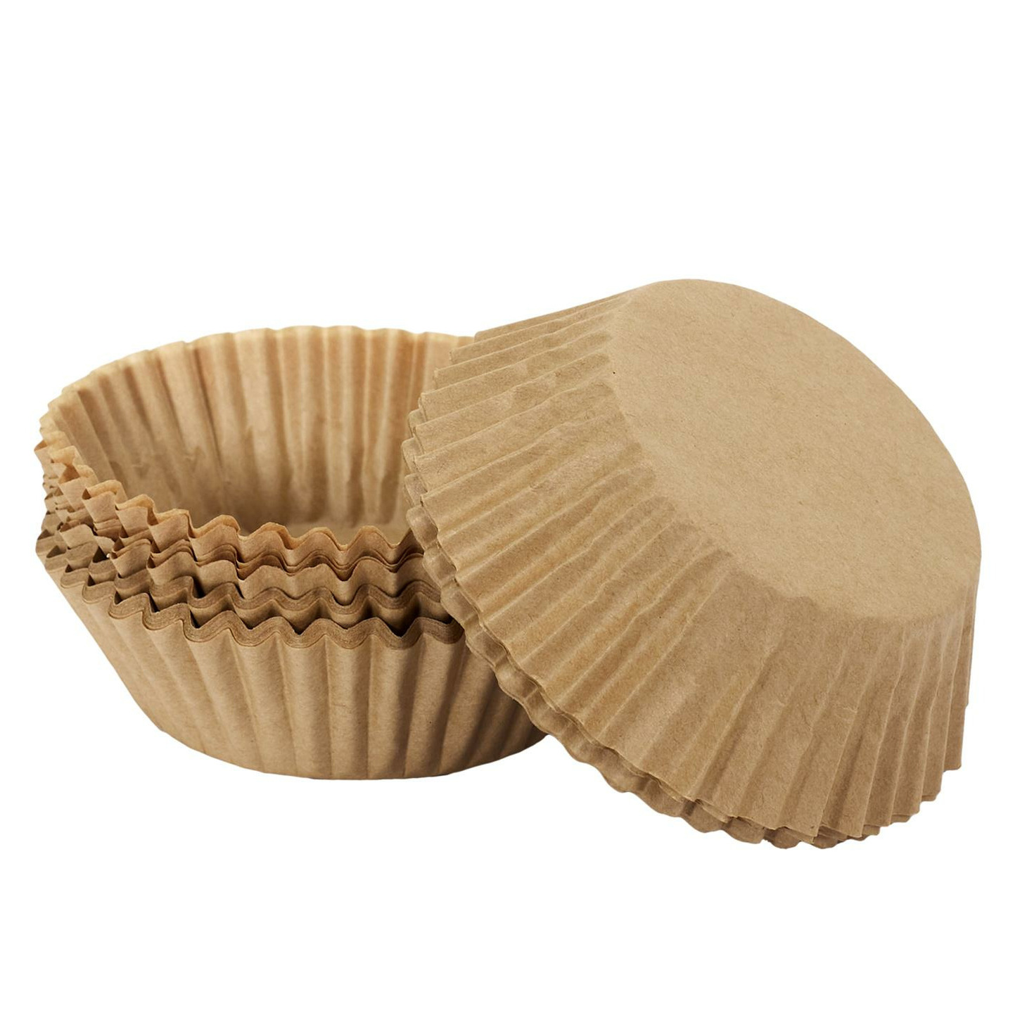 Lily Cook Muffin en cupcakes vormpjes - kraft papier - bruin - set 300x stuks - Dia 7 cm -