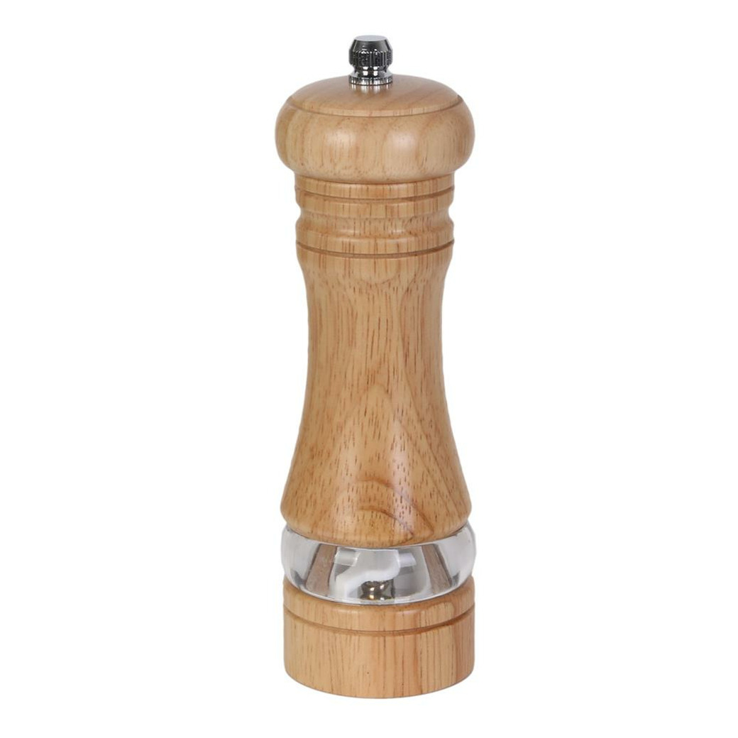 Cook Concept Pepermolen/zoutmolen - hout - bruin - 17 cm - kruidenmolen - vermalen -