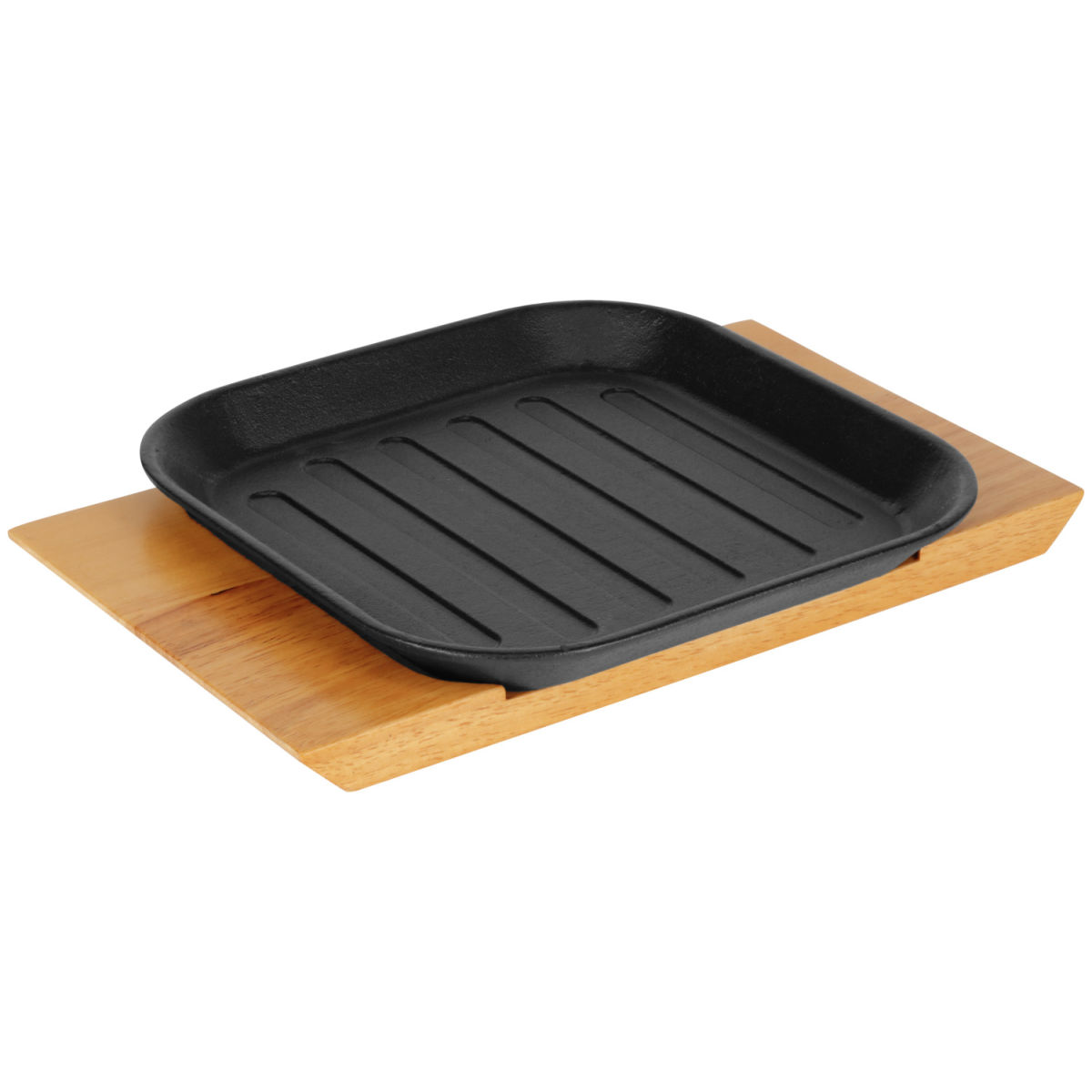 Vega Serveerpan Pegosi vierkant; 20.5x34.5 cm (LxB); zwart/bruin; rechthoekig