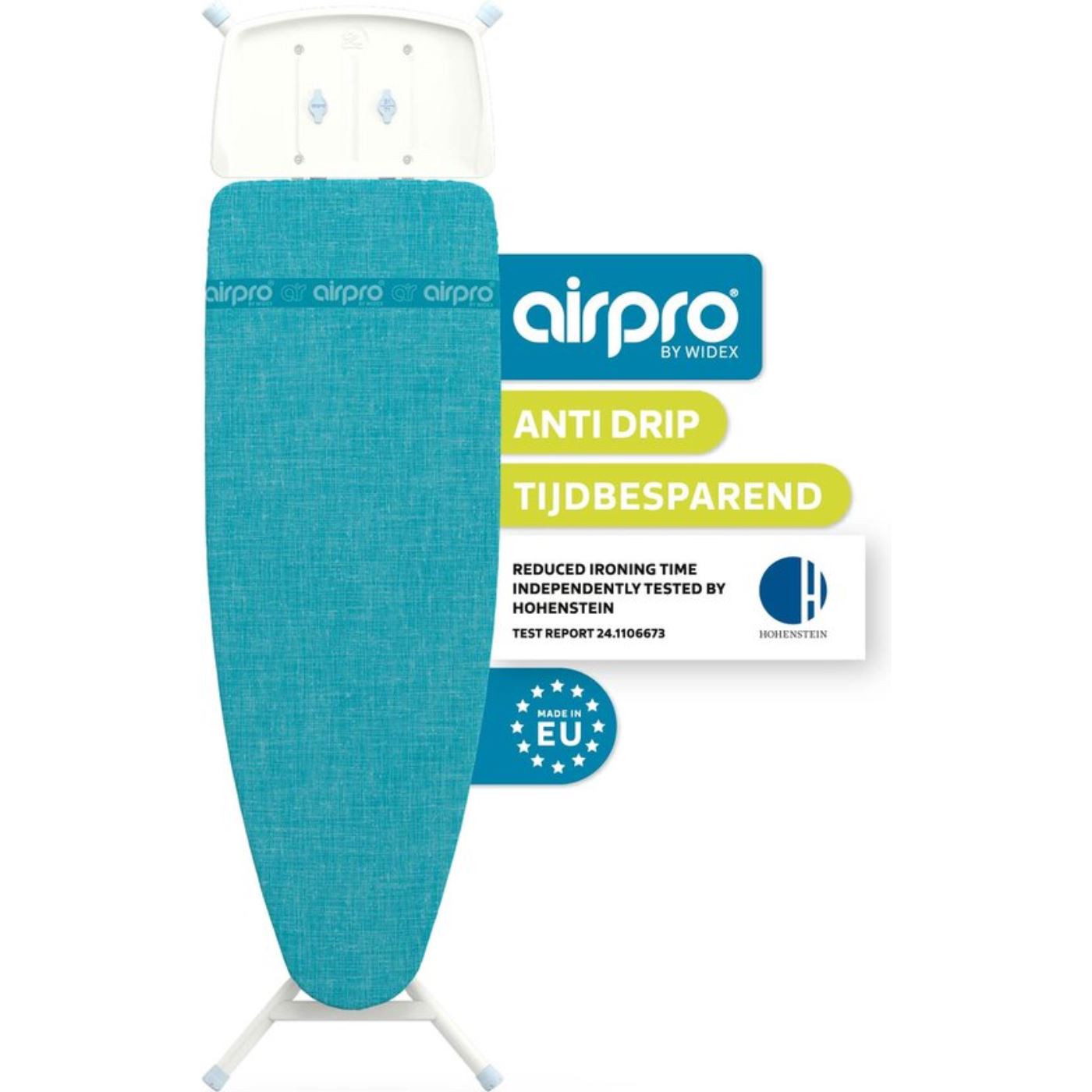 Airpro Large Strijkplank 120x42cm blauw