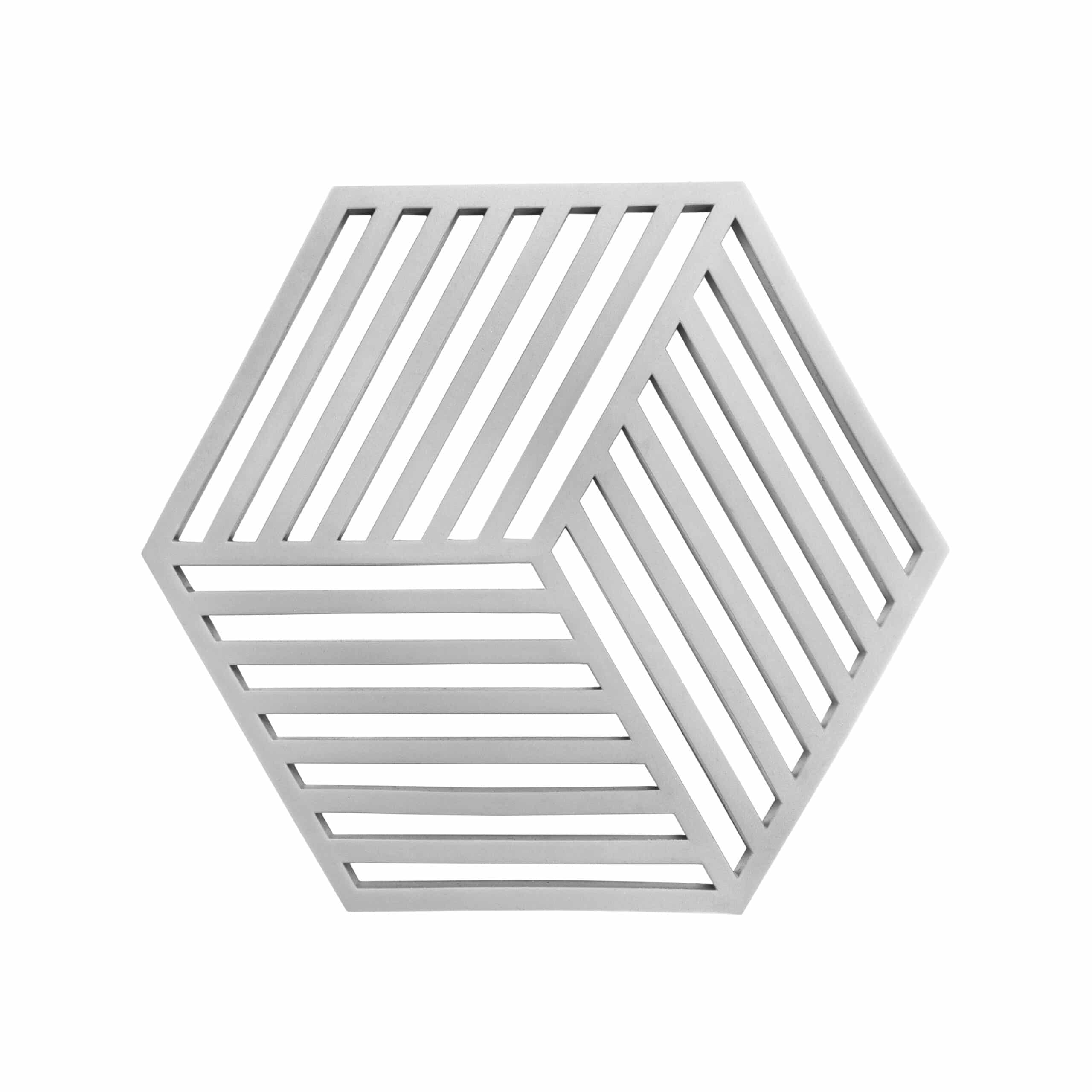 Krumble Pannenonderzetter - Hexagon - 16 x 14 cm - Grijs
