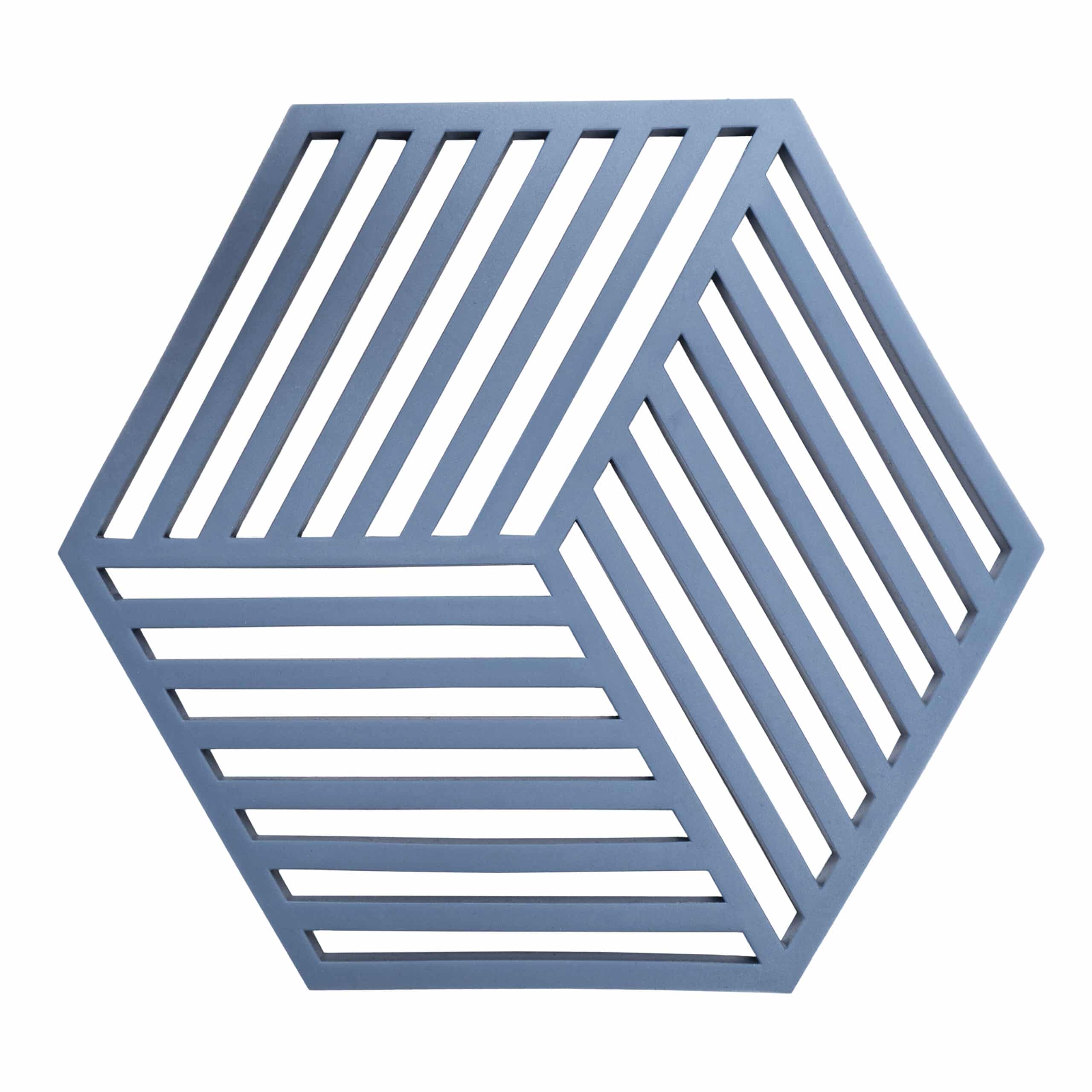 Krumble Pannenonderzetter - Hexagon - 16 x 14 cm - Blauw
