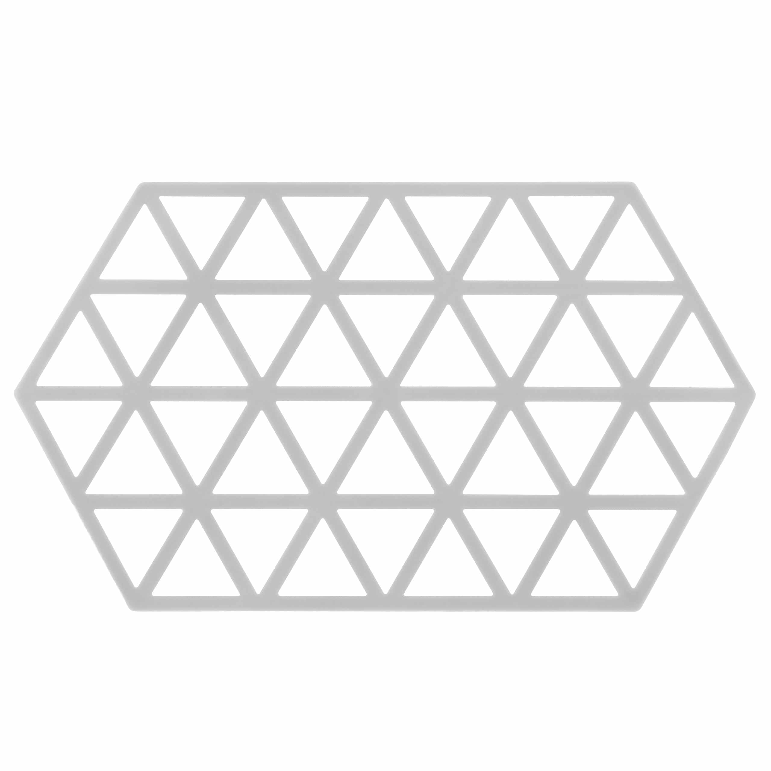 Krumble Pannenonderzetter - Hexagon lang - 14 x 24 cm - Grijs