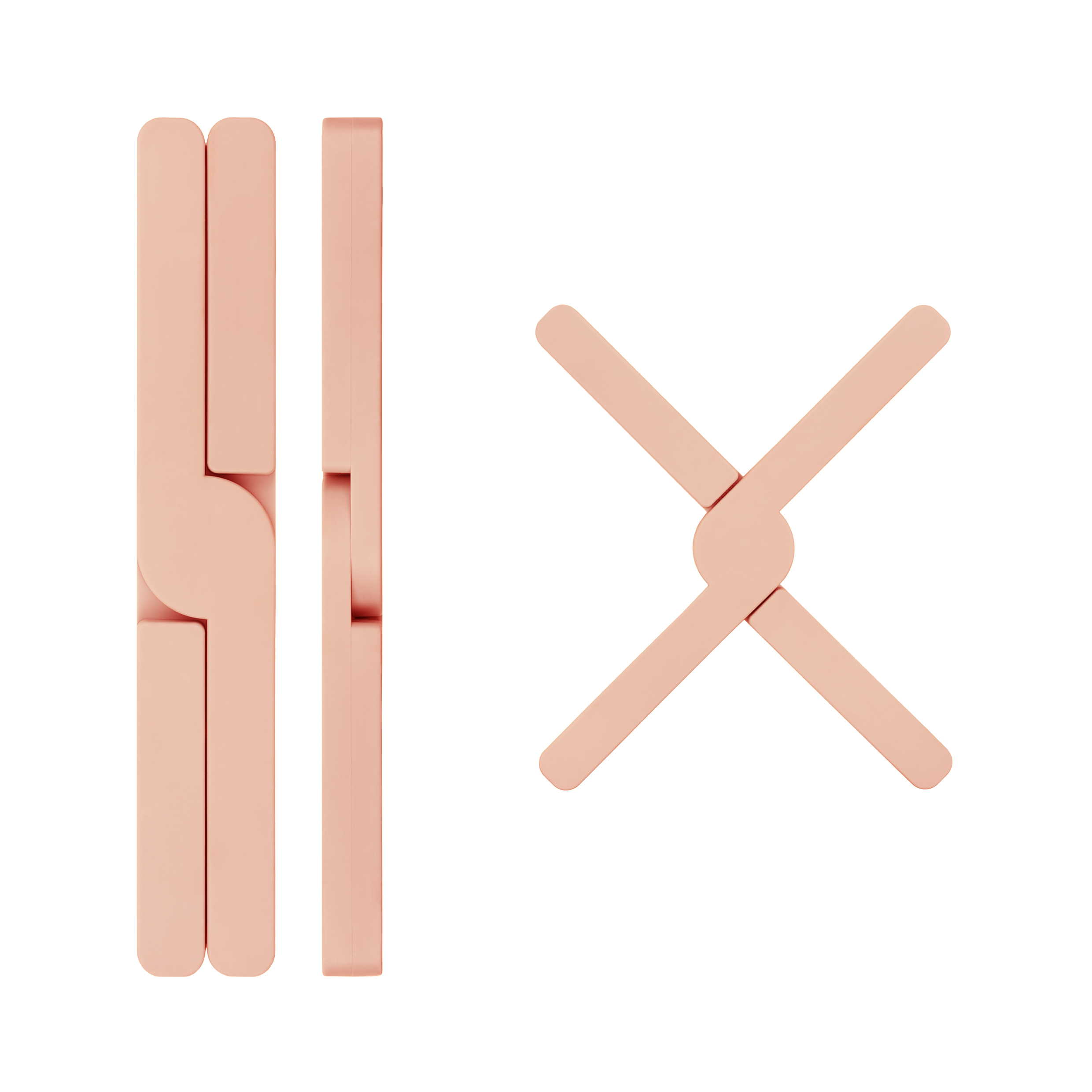 Krumble Pannenonderzetter - Opvouwbaar - Lichtroze