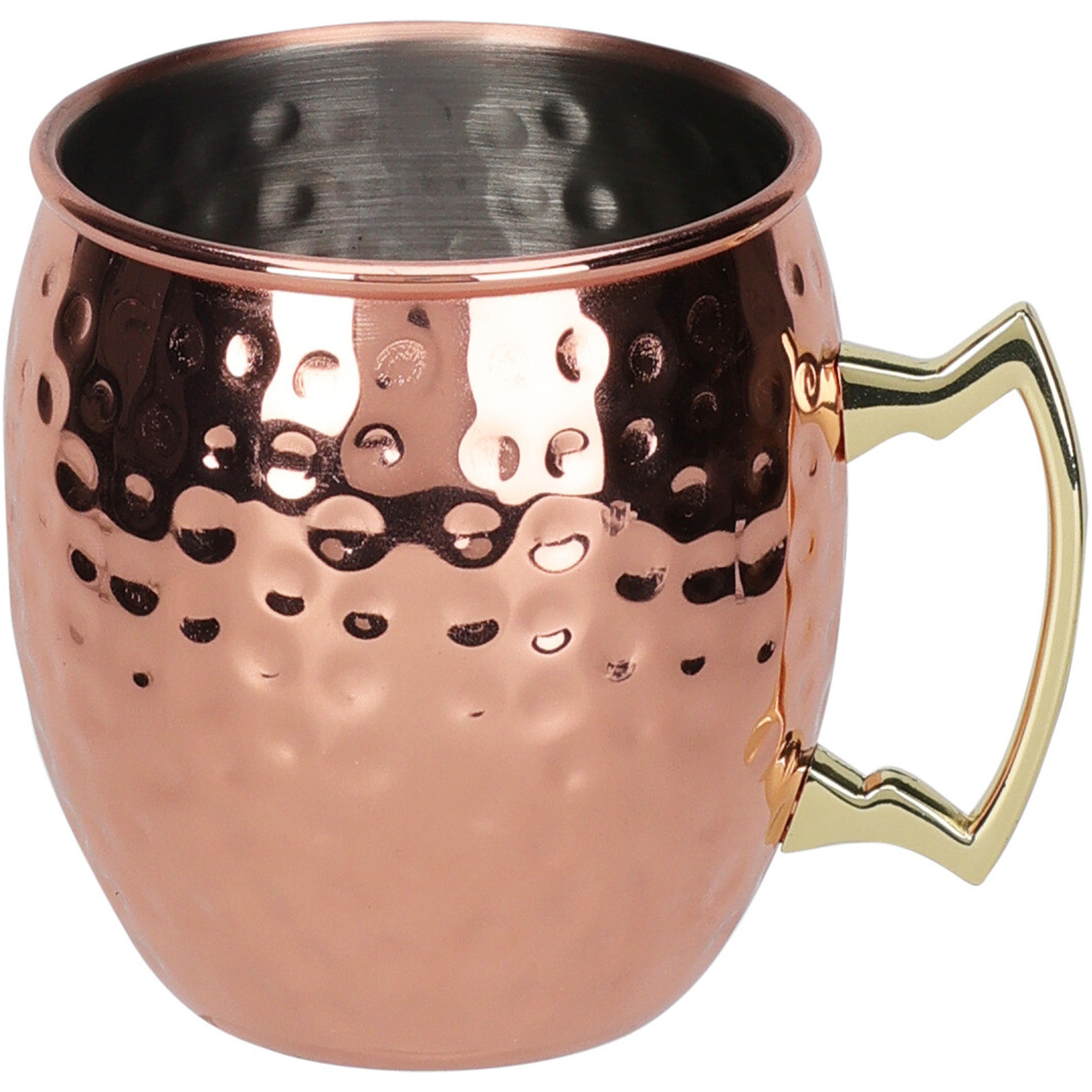 Excellent Houseware Moscow Mule beker - RVS - koperkleurig - 500 ml -