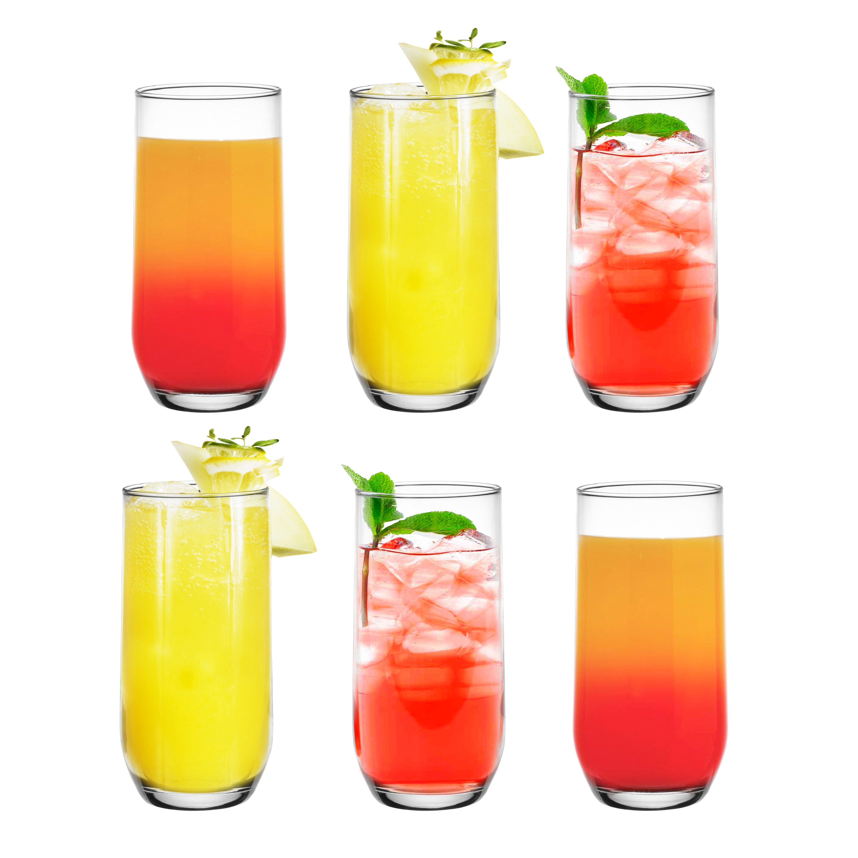 Glasmark Drinkglazen/waterglazen Tumblers - glas - 6x stuks - 400 ml -