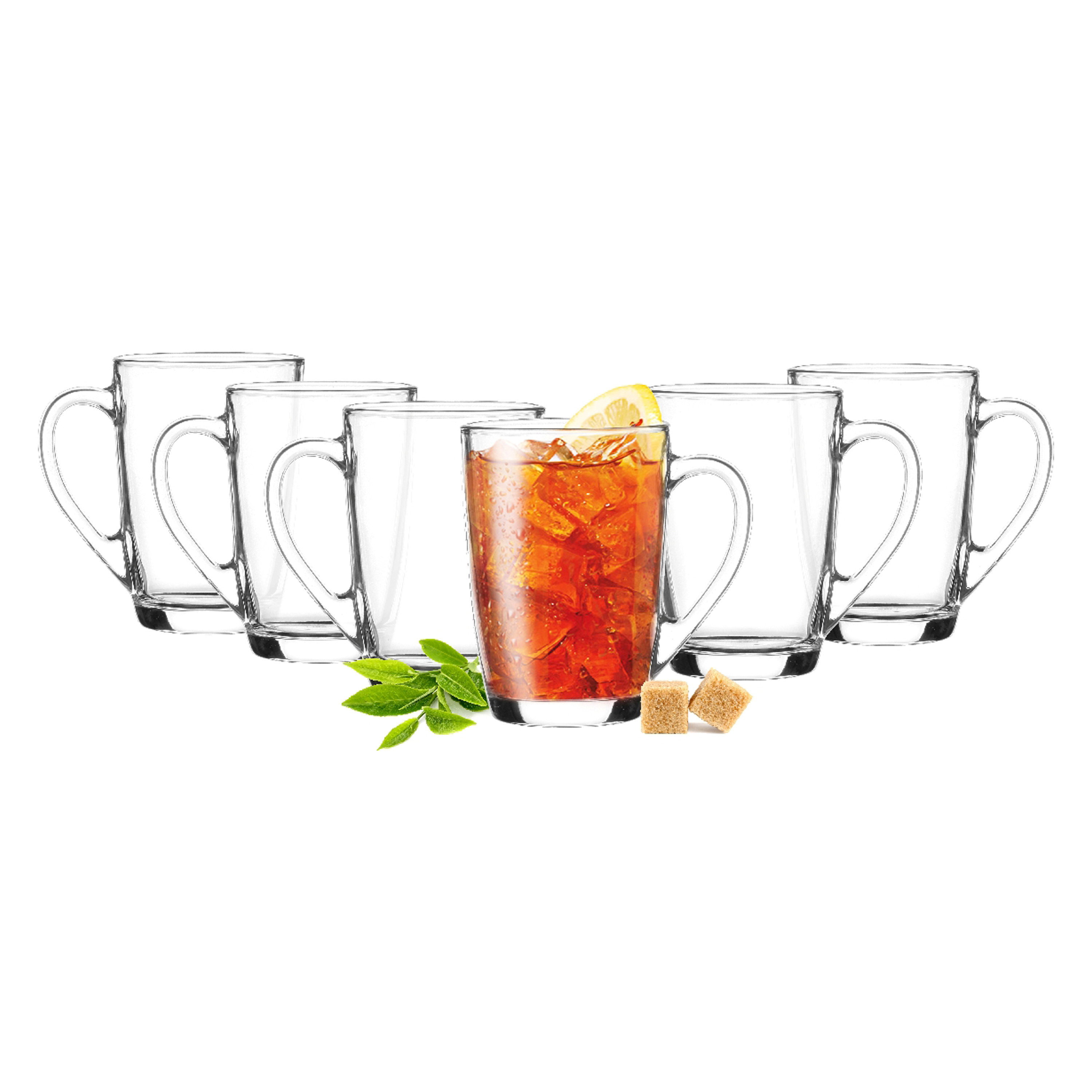 Glasmark Theeglazen/koffie glazen York - glas - 6x stuks - 300 ml -