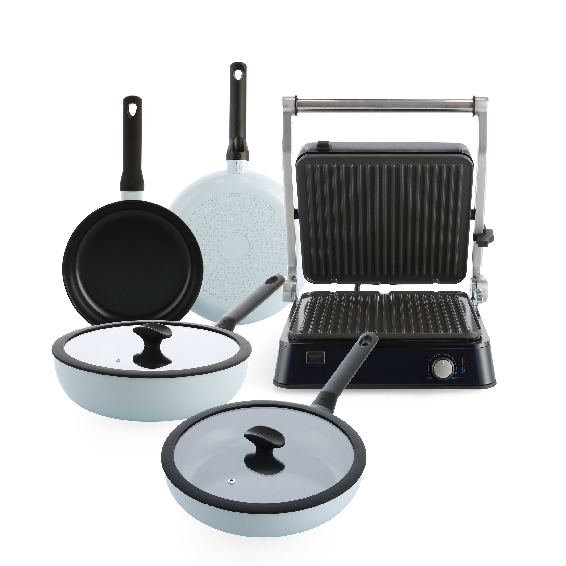 BK Enjoy Lichtblauw + Contact Grillset