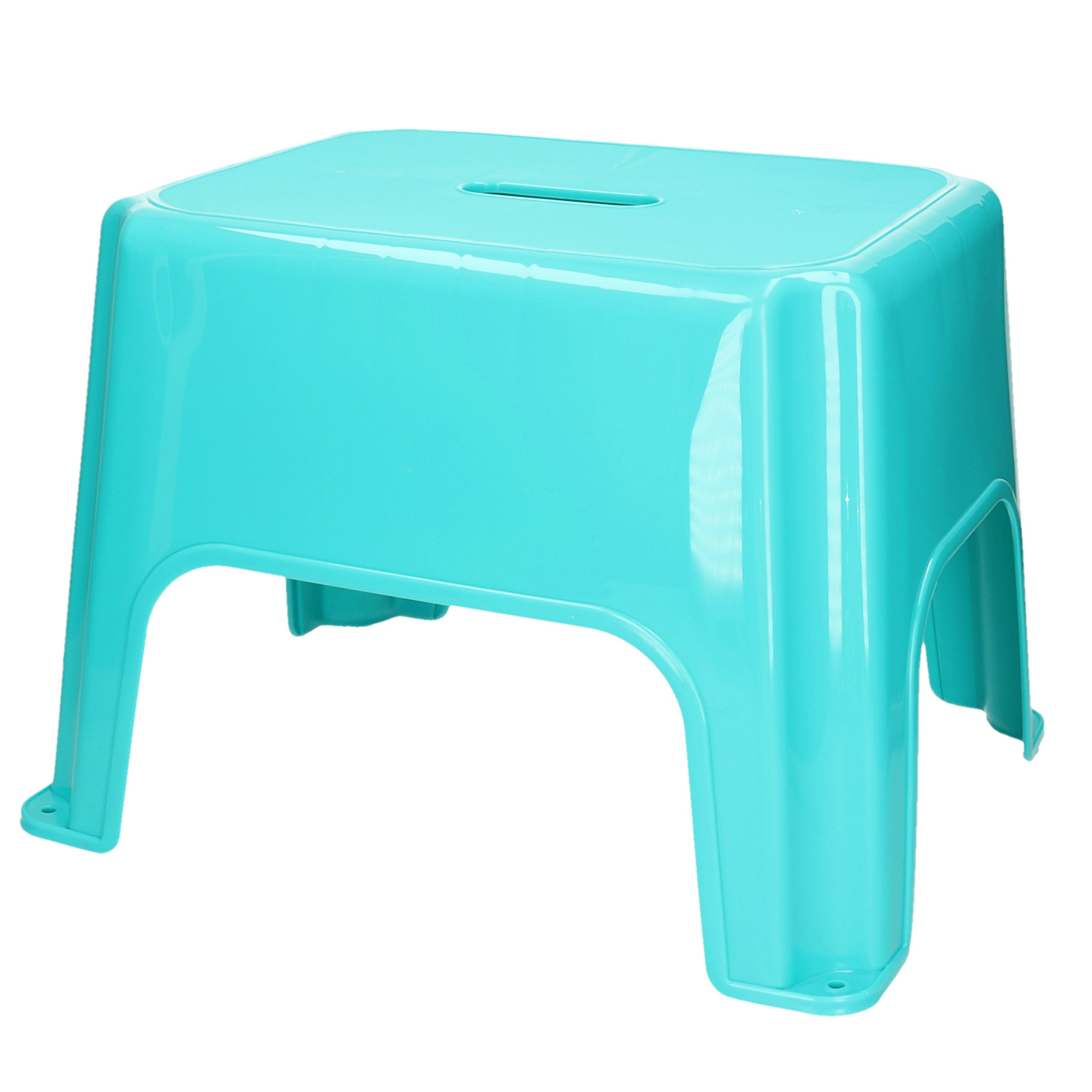 PlasticForte Caravan of camper trapje / opstapje - kunststof - blauw - x 30 x 28 cm -