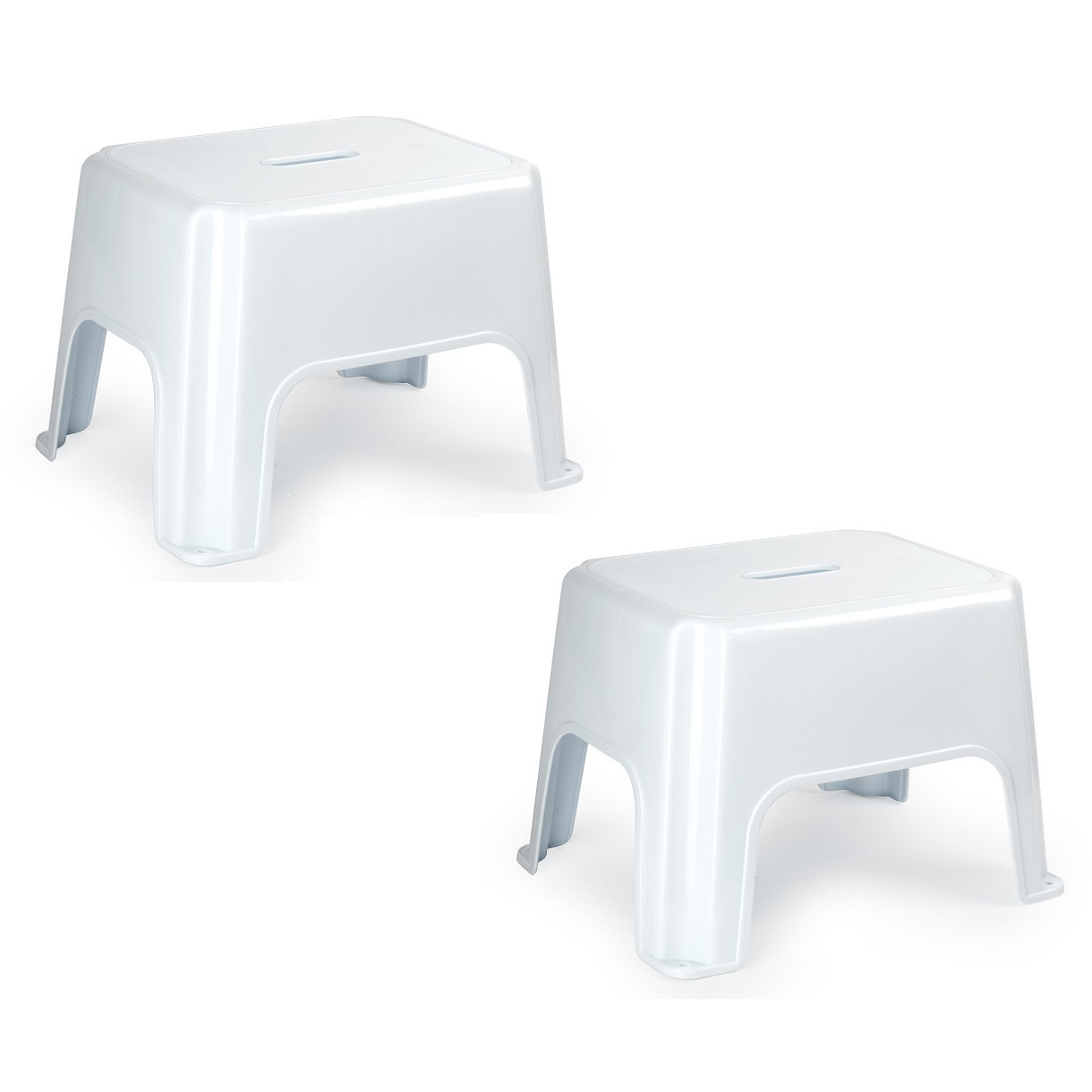 PlasticForte Caravan of camper trapje / opstapje - kunststof - wit - x 30 x 28 cm -