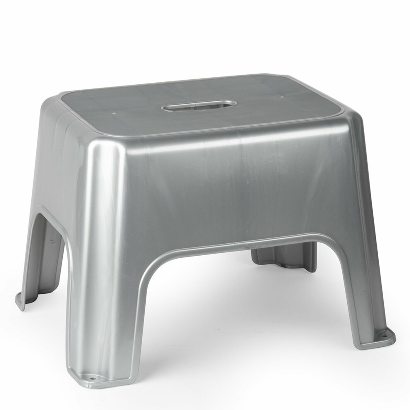 PlasticForte Caravan of camper trapje / opstapje - kunststof - zilvergrijs - x 30 x 28 cm -
