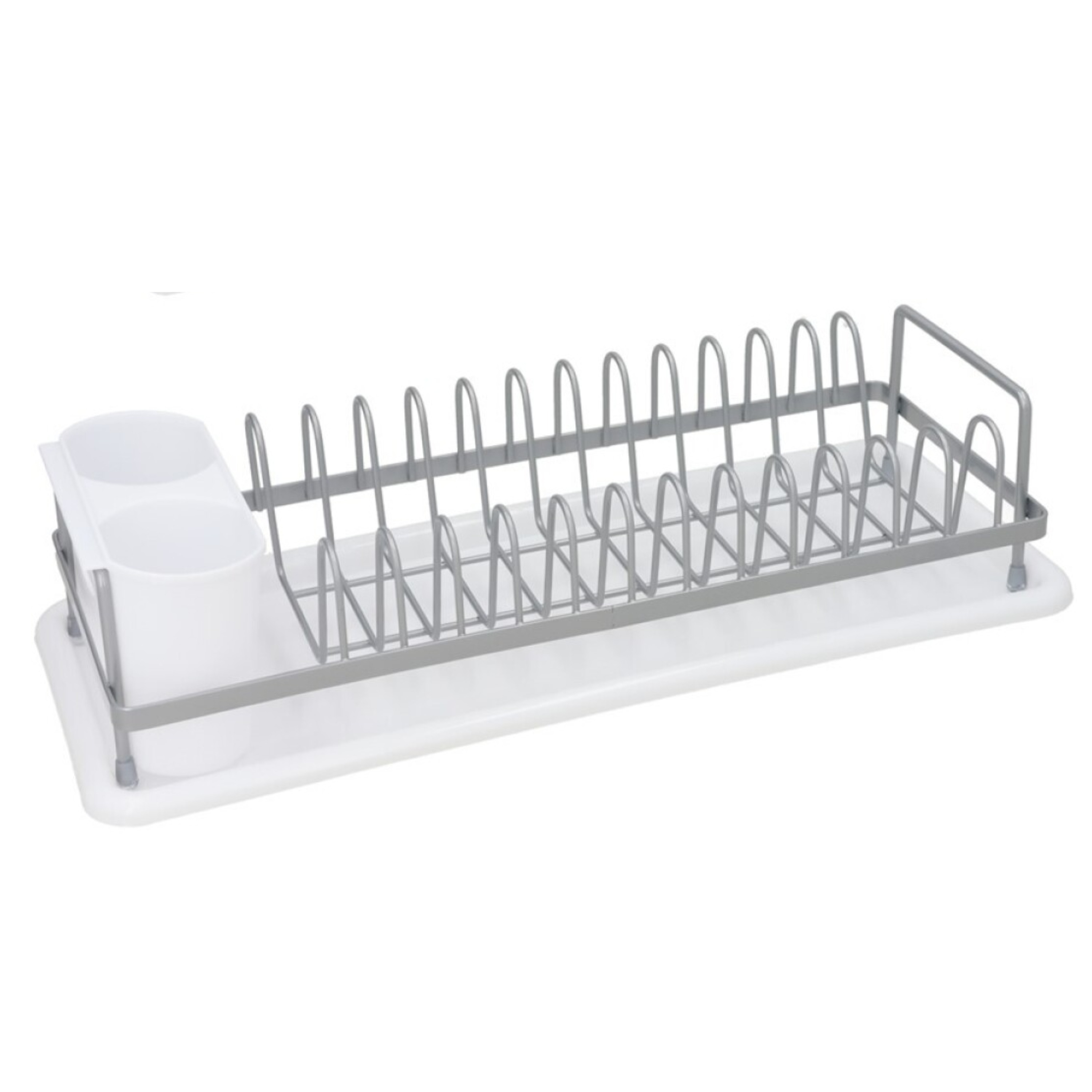 Gerimport Afwas afdruiprek met lekbak - wit - kunststof - 41,5 x 17 x 10 cm -