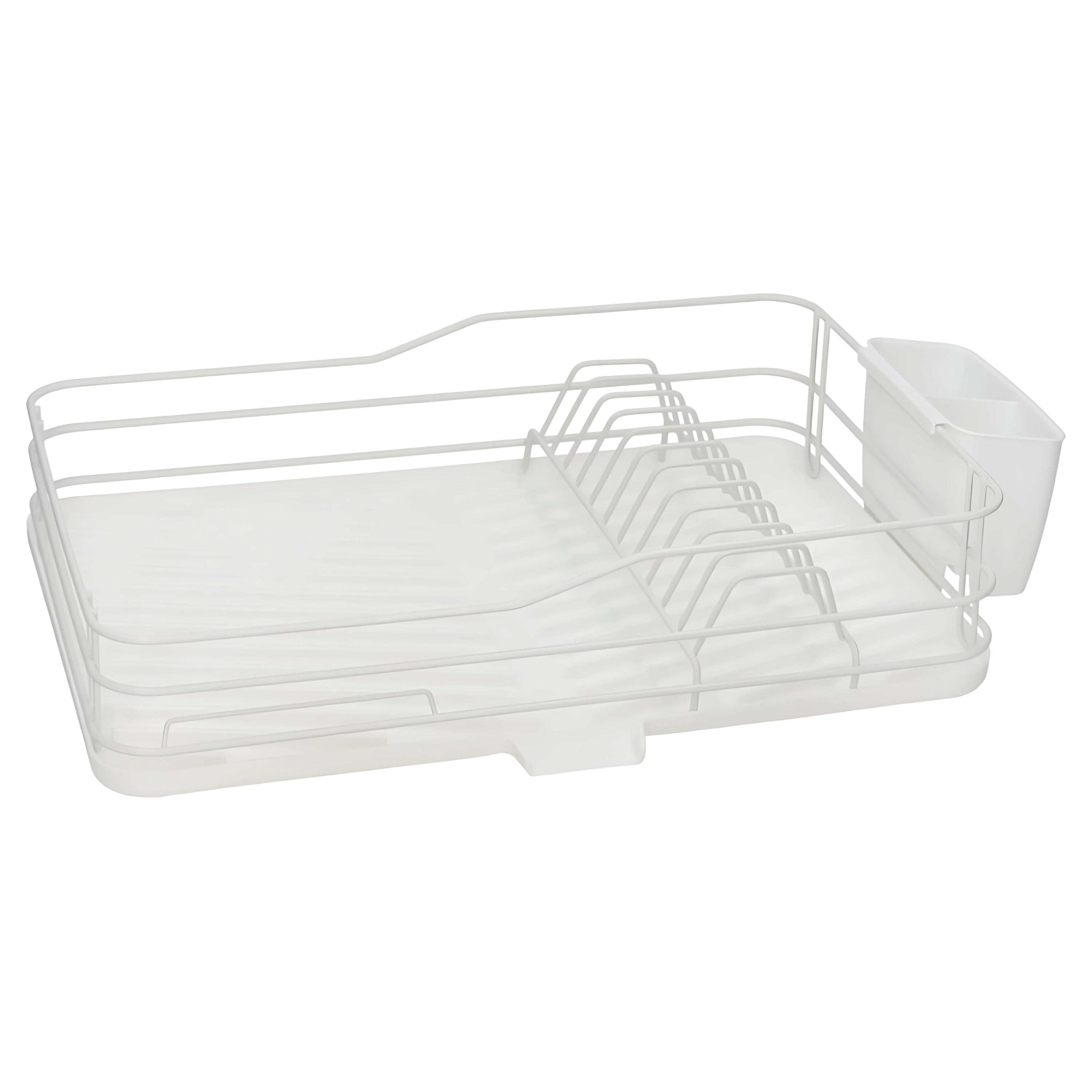 Gerimport Afwas afdruiprek met lekbak - wit - kunststof - 43x29x10 cm -