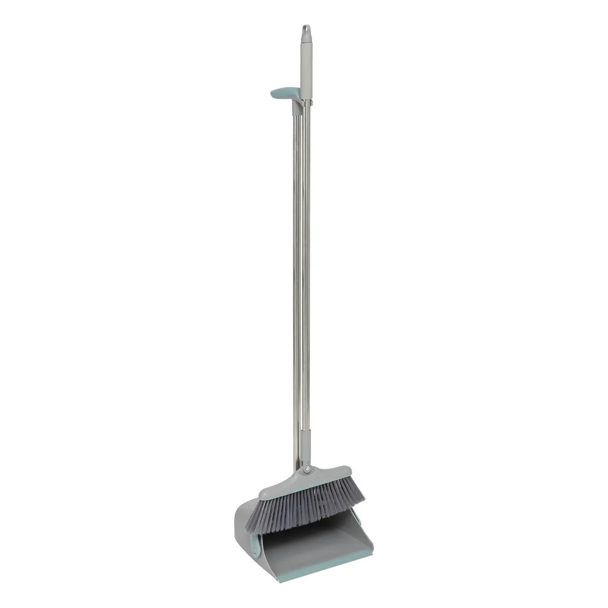 5five Stoffer en blik set - met lange steel - grijs - 110 cm - Maria setje - Schoonmaken - Vegen -