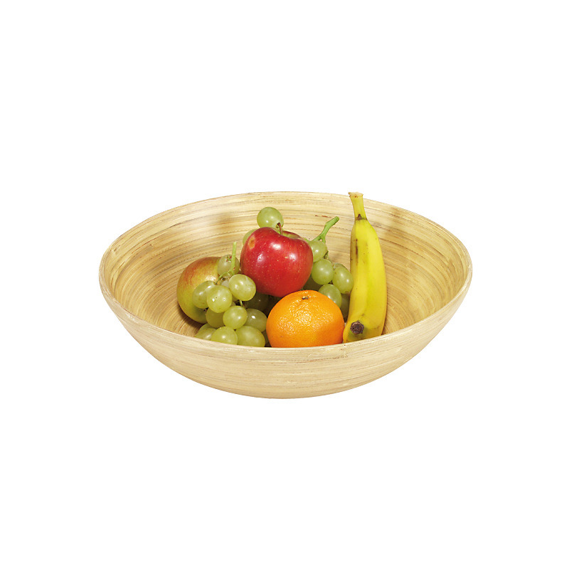 Kesper Fruitschaal - bamboe - 25 cm - serveerschaal - rond - hout -