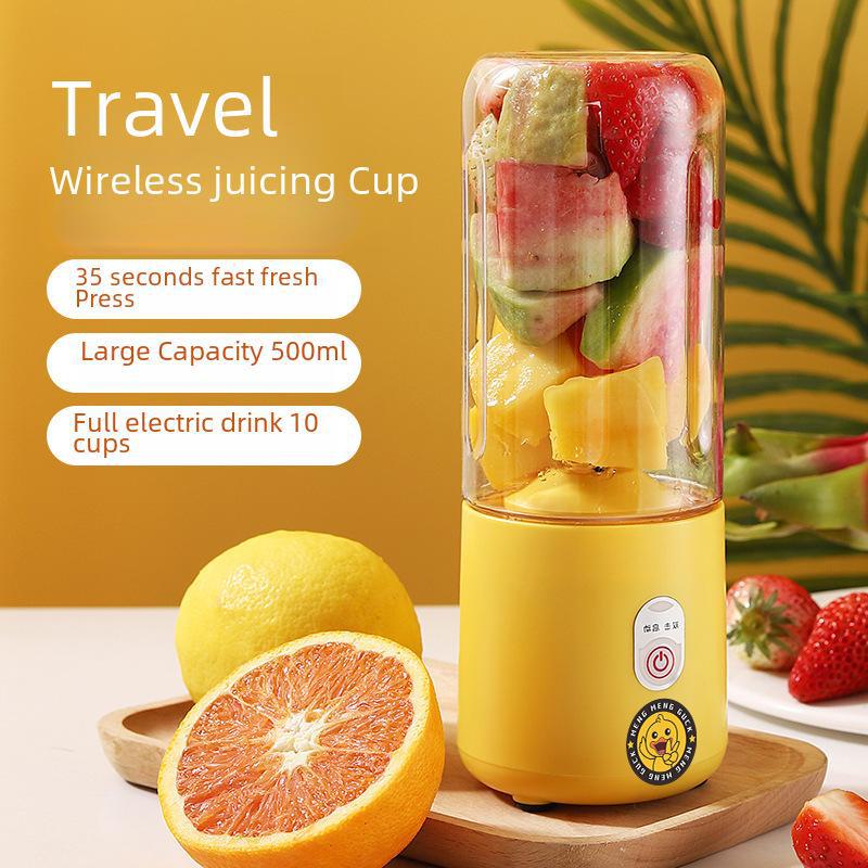 Perfect choice for your home 2022 Draagbare Oplaadbare Elektrische Juicer Beker - Perfect voor Thuisgebruik en Cadeaus geel