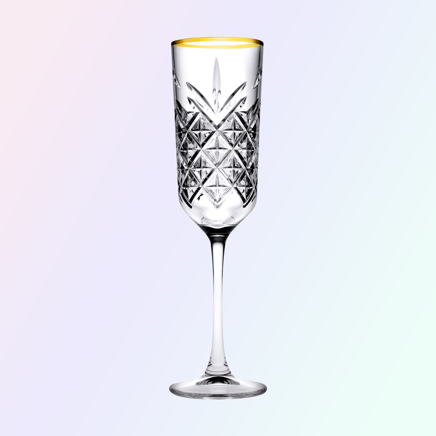 Pasabahce Timeless Champagneglas / Flute 17,5 cl Gouden Rand - 4 Stuks