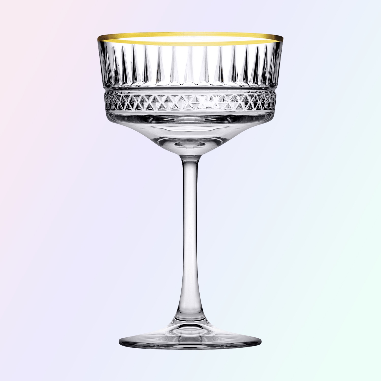 Pasabahce Elysia Champagneglas / Coupe 26 cl Gouden Rand - 4 Stuks