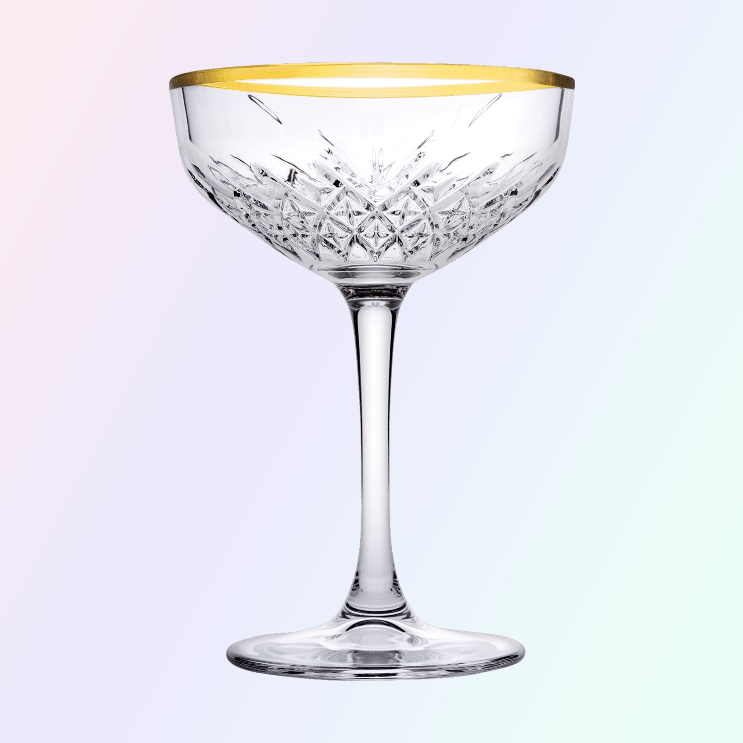 Pasabahce Timeless Champagneglas / Coupe 27 cl Gouden Rand - 4 Stuks