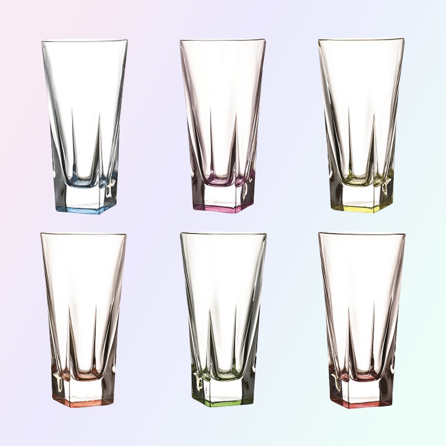 RCR Fusion Colour Longdrinkglas 38 cl Assorti - 6 Stuks