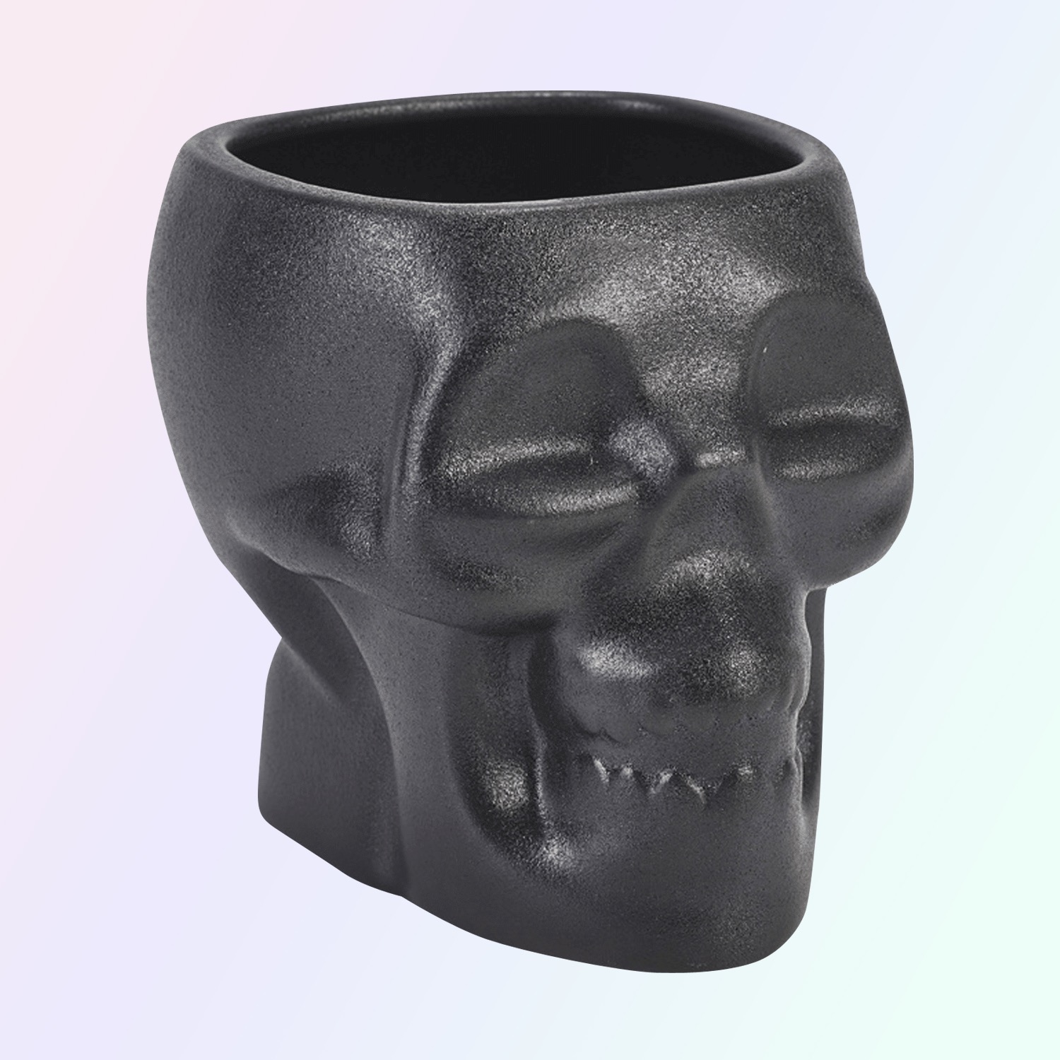 Glazen.nl Tiki Beker Skull Mok 80 cl Zwart - 6 Stuks