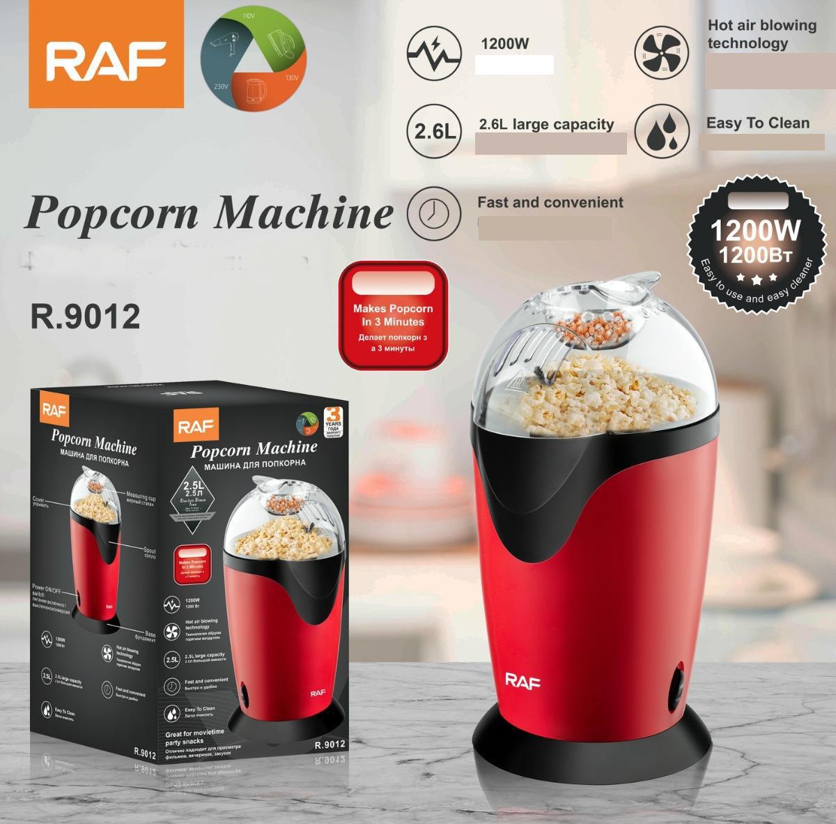 DZL General Home Appliances Zelfgemaakte mini-popcornmachine, volautomatische, kleine elektrische doe-het-zelf-popcornmachine voor kinderen rood
