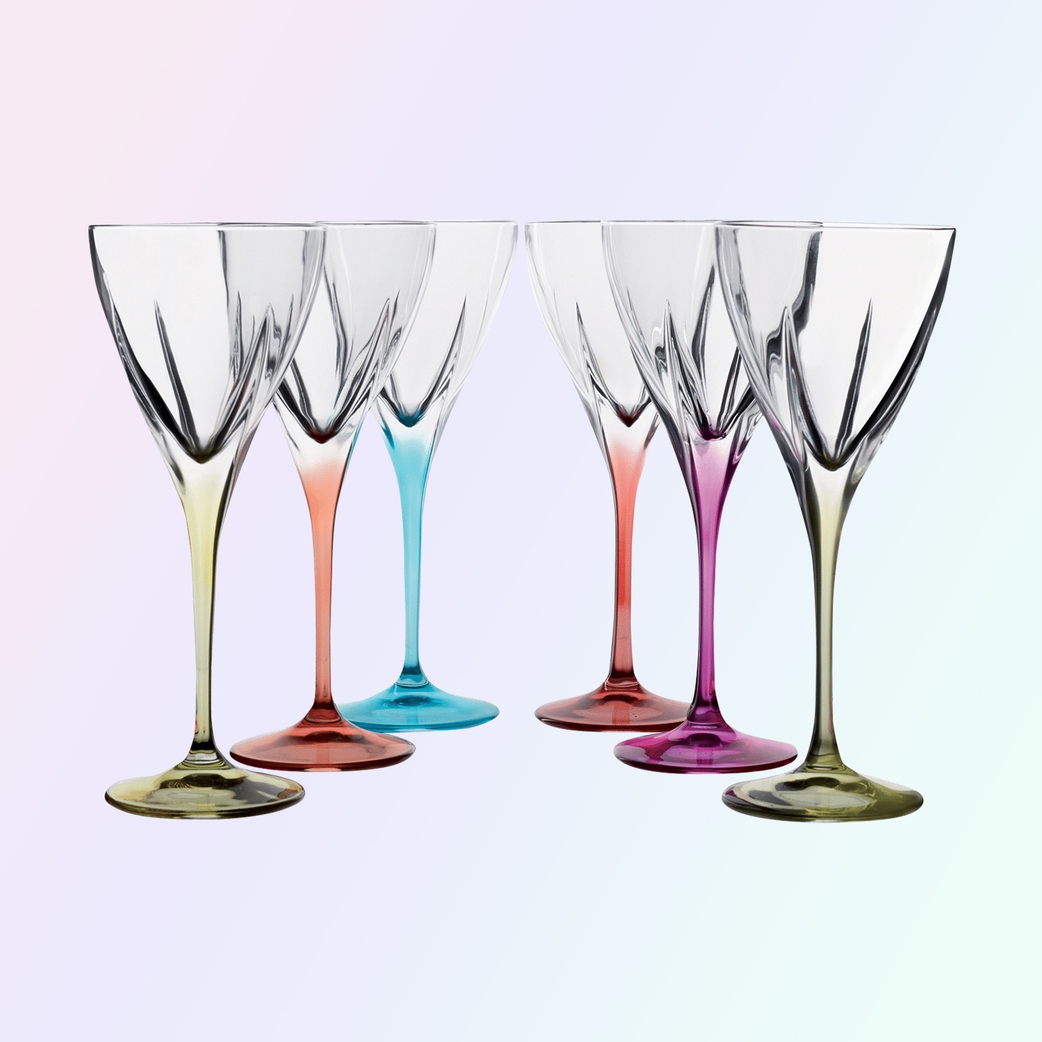 RCR Fusion Colour Wijnglas 25 cl Assorti - 6 Stuks - Glas