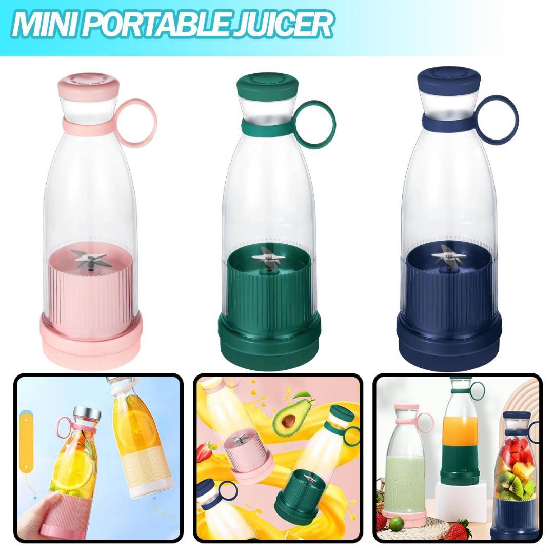 Lminmin 1 stuks handige draagbare elektrische mini blender mixer shaker fles USB oplaadbare fruitpers LM roze