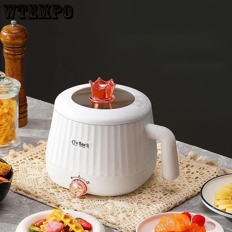 Refreshing Home Elektrisch fornuis Multifunctioneel elektrisch fornuis Huishouden Studentenslaapzaal Fornuis Mini Gekookte Noedels Instant Noedels Pot beige